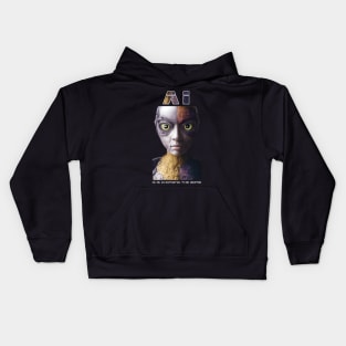 Balancing AI's Benefits and Risks Kids Hoodie